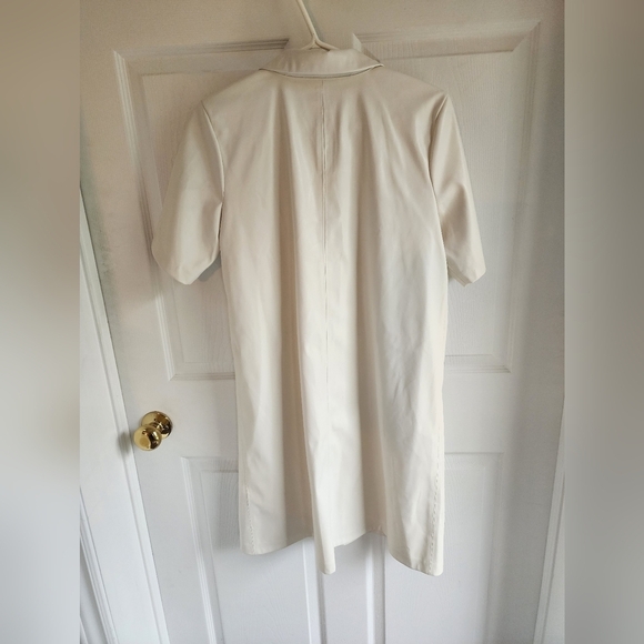 Alfani Cream Pleather Dress NWT Sz Medium - Picture 2 of 9